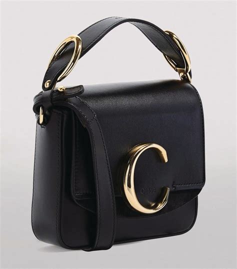 Chloe Mini C Bag, Black 